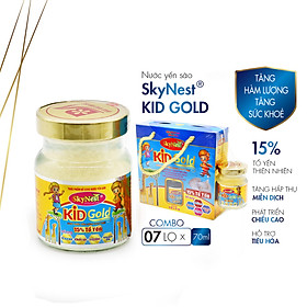 Combo 6 + TẶNG 1 Lọ cùng loại (7 lọ x 70ml Nước yến sào SkyNest Kid Gold 15% Tổ Yến cho trẻ nhỏ