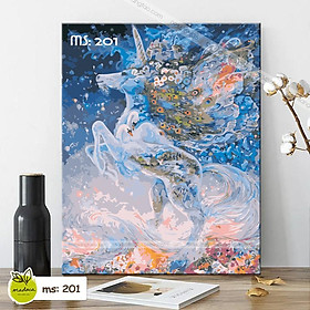 Mua - Tranh tô màu theo số Madoca - Tranh sơn dầu số hóa tự tô có khung 40x50cm