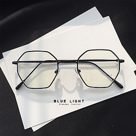Kính Giả Cận, Gọng Kính Cận Nam Nữ Mắt Lục Giác Nhỏ Gọng Đen Hàn Quốc - BLUE LIGHT SHOP