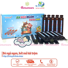 Ăn ngủ ngon Royal Kids - Hộp 20 ống siro giúp giảm mồ hôi trộm