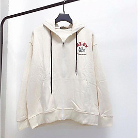 Áo khoác nam nữ  , áo khoác áo hoodie nam nữ mặc thêu 07, có khóa kéo , vải nỉ ngoại