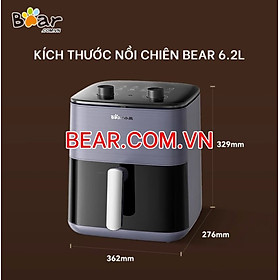 Mua Nồi chiên không dầu 6L Bear QZG-H16R3 (AF-4H16K) 1600W Hàng Chính Hãng