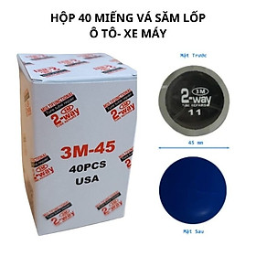 Hộp 40 Miếng vá săm lốp 3M siêu bền có kích thước 45mm được nhiều thợ sửa