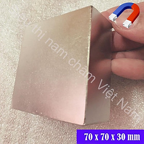 Mua NAM CHÂM VĨNH CỬU 70X70X30MM MẠ NIKEL SIÊU MẠNH