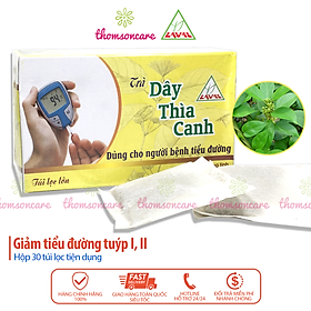 Trà Dây Thìa Canh Lava túi lọc - Dành cho người bệnh Tiểu Đường tuýp 1, 2 - Hộp 30 gói giảm đườngg huyết 