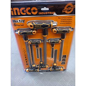 Bộ 8 chìa lục giác tay cầm chữ T Ingco HHKT8081