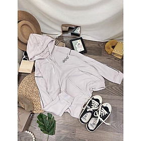 Áo khoác nỉ ngoại có nón sọc viền unisex ulzzang nam nữ AN524