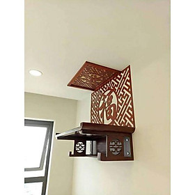 Mua bàn thờ treo gỗ sồi kt 48x69 mẫu thọ cuốn