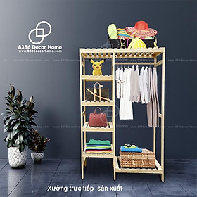 Kệ treo quần áo 2 ngăn Decor homstay, phòng khách sạn, trang trí, cửa hàng shop quần áo