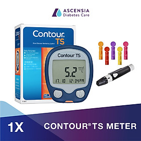 Máy đo đường huyết Contour TS - mg/dL (Gồm 1 máy đo+ 05 kim lấy máu+ 01 Bút lấy máu)