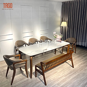 Mua Bộ Bàn Ăn RuDy Mặt Đá 2m 5 Ghế 1 Bench