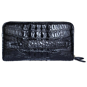 HC3738 - Ví nữ da cá sấu Huy Hoàng nhiều ngăn gai cầm tay màu đen