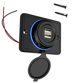 Bộ sạc USB sửa đổi xe hơi đặc biệt 3.1A cổng kép với khẩu độ LED Bộ sạc điện thoại di động trên xe hơi