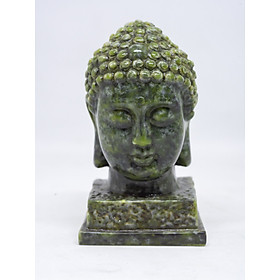 Tượng Đầu Phật A Di Đà bằng đá xanh cao 10cm