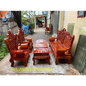 Bộ bàn ghế hoàng gia gỗ xà cừ đỏ
