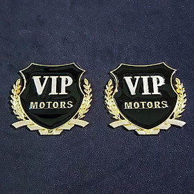 Bộ 2 Logo bông lúa nổi Vip dùng chung cho mọi Xe dán trang trí Ngoại thất ô tô
