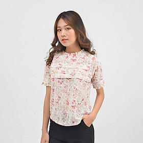 Áo kiểu nữ thời trang Eden dáng suông voan thêu hoa nữ tính. Màu sắc tươi sáng. Kiểu dáng trẻ trung - ASM132