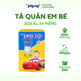 Tã/Bỉm Quần Em Bé Pep.up Cottony 3D Gói Đại Siêu Mềm Mại, Siêu Khô Thoáng, Kháng khuẩn Size S/M/L/XL