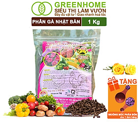 Mua Phân Gà Greenhome  Bao 1kg  Nhập Khẩu Nhật  Viên Nén  Hữu Cơ Bón Rau  Quả