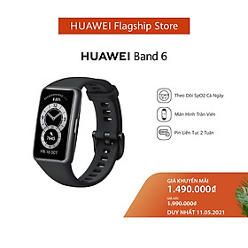Vòng Đeo Tay Thông Minh HUAWEI Band 6 | Theo Dõi SpO2 Cả Ngày | Màn Hình Tràn Viền | Pin Liên Tục 2 Tuần | Hàng Chính Hãng