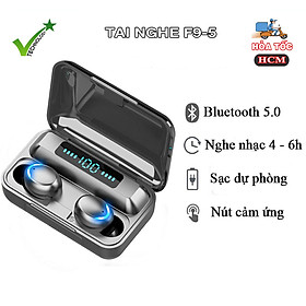 Hình ảnh Tai Nghe Bluetooth True Wireless AMOI F9 Cảm Ứng Vân Tay, Nâng Cấp Dock Sạc có Led Báo Pin Kép - Hàng Nhập Khẩu