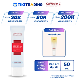 Kem Chống Nắng Cấp Ẩm Dịu Da Cell Fusion C Aquatica Sunscreen 100 SPF 50+/PA