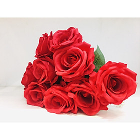  Hoa giả hồng đỏ 10 bông FLOWER 1009