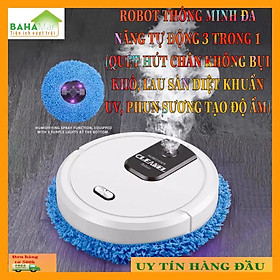 Mua ROBOT THÔNG MINH ĐA NĂNG 3 TRONG 1 (QUÉT HÚT CHÂN KHÔNG BỤI KHÔ  LAU SÀN DIỆT KHUẨN  PHUN SƯƠNG TẠO ĐỘ ẨM)