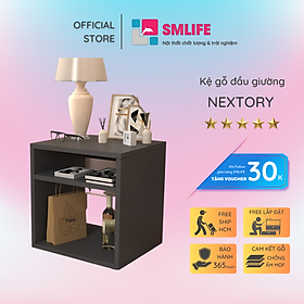 Mua Kệ gỗ đầu giường hiện đại SMLIFE Nextory  | Gỗ MDF dày 17mm chống ẩm | D40xR35xC40cm