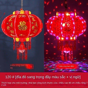Mua ĐÈN LỒNG QUẢ CẦU ĐIỆN 3D có đèn led phát sáng tự xoay 360 độ phụ kiện trang trí tết