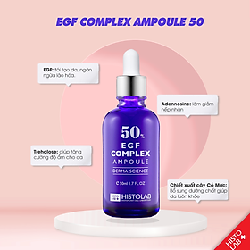 TINH CHẤT TẾ BÀO GỐC TRẺ HÓA DA HISTOLAB 50% EGF COMPLEX AMPOULE DERMA SCIENCE 50ml