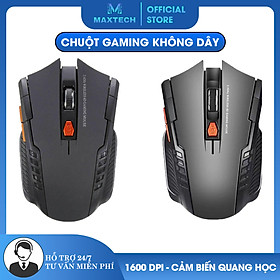 Chuột không dây chơi game 6 nút bấm 2000DPI, Wireless 2.4G  màu sắc nét , kiểu dáng nam tính - K1332