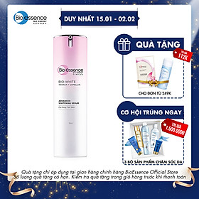 Tinh chất dưỡng trắng chuyên sâu trắng hồng rạng rỡ Bio-essence Bio-white Bio-essence white advanced whitening serum chiết xuất tanaka & camellia 30ml