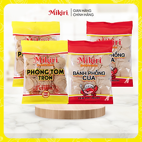 Bộ 4 bánh phồng Mikiri 2 phồng tôm + 2 phồng cua - nguyên liệu cho món ăn thêm ngon