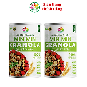 2 Hộp (1kg) Ngũ Cốc Granola Min Min _ Ngũ Cốc Hạt Ăn Liền Granloa Min Min (1hộp 500gr)