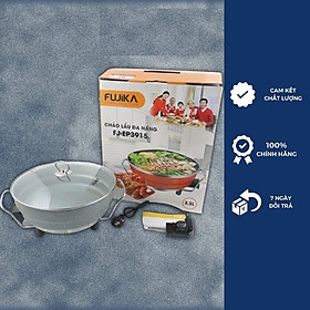 Mua Nồi lẩu điện  chảo lẩu điện đa năng kèm vỉ hấp FUJIKA FJ-EG3915  công suất 1360W  dung tích 3.5L  màu ngẫu nhiên-Hàng chính hãng