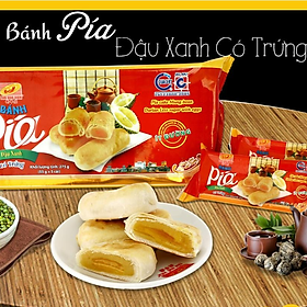 Bánh pía ít đường có trứng muối Tân Huê Viên 300g, bánh pía ít ngọt