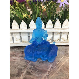Tượng Phật bản mệnh Phổ hiền bồ tát phong thủy đá lưu ly đặt taplo xe ô tô, bàn làm việc