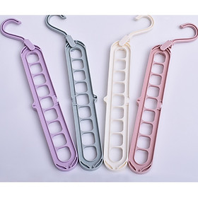 Mua Combo 3 Móc treo quần áo đa năng 9 lỗ giao màu ngẫu nhiên