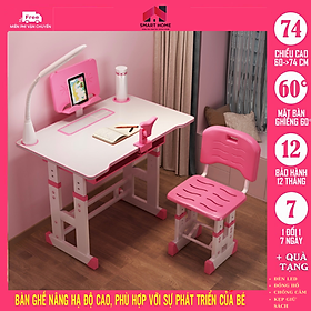 Mua Bộ bàn ghế học sinh chống cận chống gù bàn học thông minh cho bé chỉnh được độ cao có giá đỡ sách và ngăn kéo k10