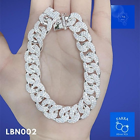 Lắc tay bạc nam, lắc tay bạc FARRA 925 -LBN002