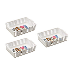 Khay Đựng Giấy A4 Có Tay Cầm (Màu Trắng) - Nội Địa Nhật Bản