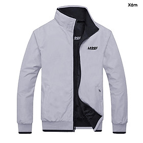 Áo khoác dù 2 mặt chống Nước LADOS - 2027 , Form đẹp, chống nắng, chống nước tốt - XÁM TRẮNG - XL