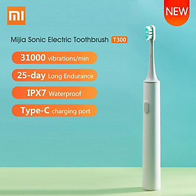 Bàn Chải Đánh Răng Điện Xiaomi Mijia Sonic T300 USB Có Thể Sạc Lại Không Thấm Nước