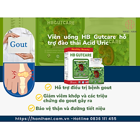 CHÍNH HÃNG Viên uống HB Gutcare hỗ trợ đào thải Acid Uric nhập khẩu Mỹ lọ