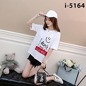 ATN-5164 Áo thun nữ tay lỡ dưới 75kg in chữ I don't have a boyfriend rẻ Tphcm