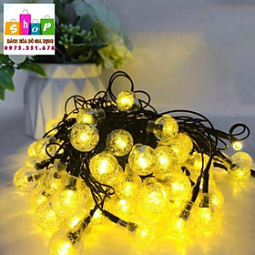 Dây Đèn LED CHERRY Bọt Nước 10m- Đèn Bi Tròn màu vàng ấm, đa sắc