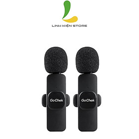 Mua Micro thu âm không dây GoChek B02 Ultra / B02 - Thiết bị ghi âm cài áo hỗ trợ cổng cắm Lightningg khử tiếng ồn thông minh - Hàng chính hãng