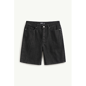 Quần Short Jean ROUTINE Nam Ống Suông Trơn Form Straight - 10S24DPS003 | LASTORE MENSWEAR