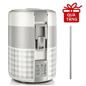 Hộp Cơm Điện Nấu Cơm, Hâm Nóng Thức Ăn Lock&Lock EJR216 2L Kèm Ống Hút Inox 304 - Hàng Chính Hãng